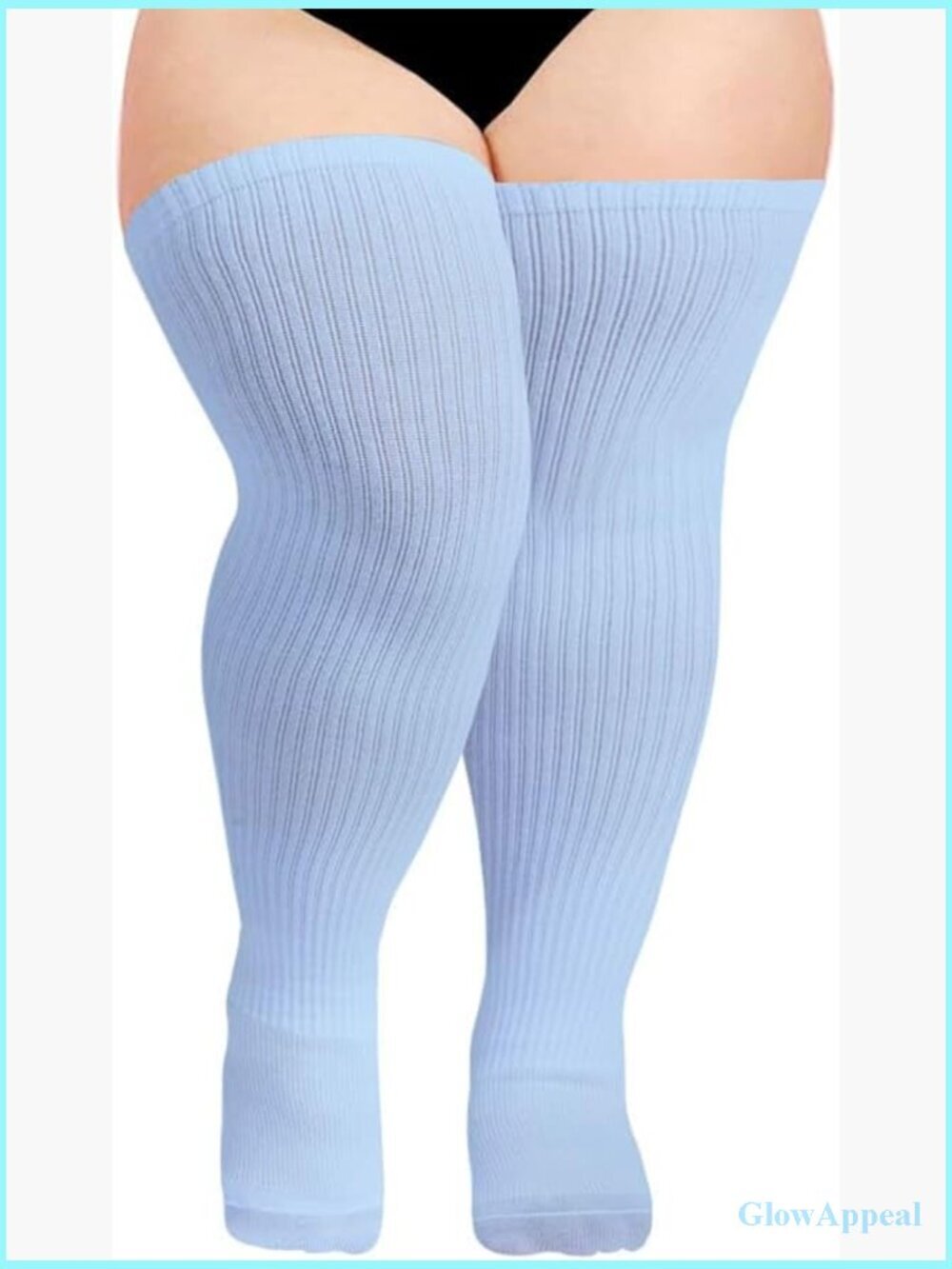Plus Size Thigh High Socks Over The Knee Knit Cotton Leg Warmers
